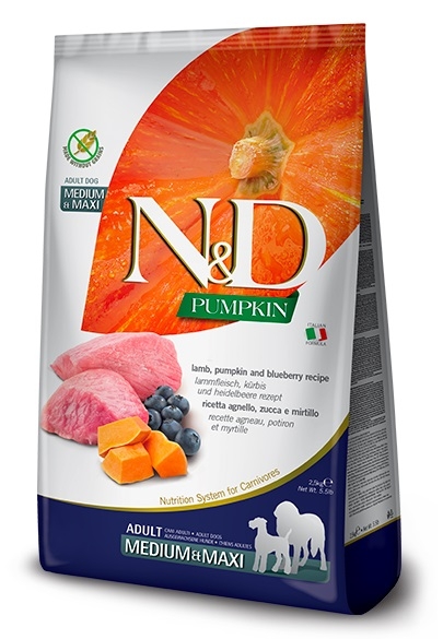 Farmina N&D Dog Pumpkin Lamb & Blueberry Adult Medium & Maxi - 12 kg
